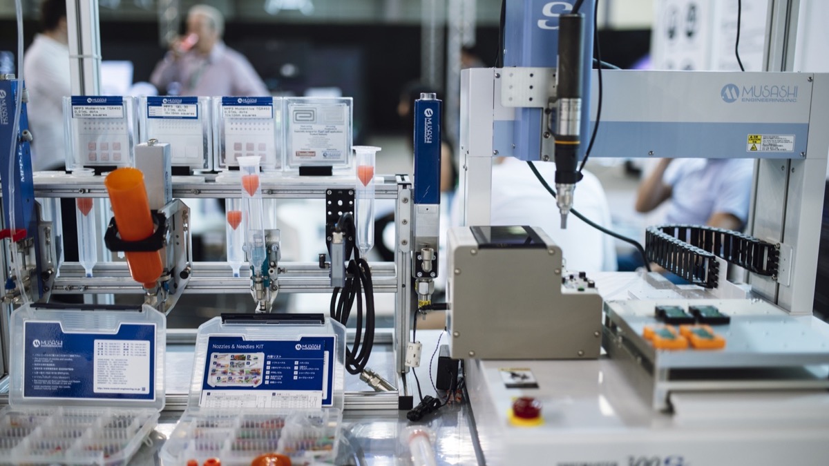 Automated laboratory equipment illustrating the operational infrastructure behind spectral interpretation